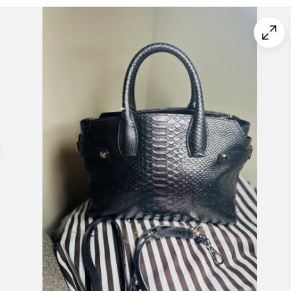 Henri Bendel Black Snakeskin Tote - Picture 6 of 16